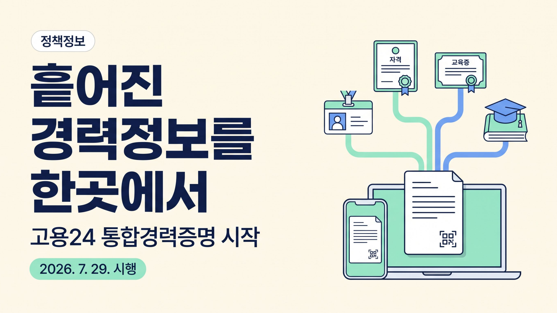 경력증명서 발급이 간편해진다…고용24 ‘통합경력증명’ 이용법